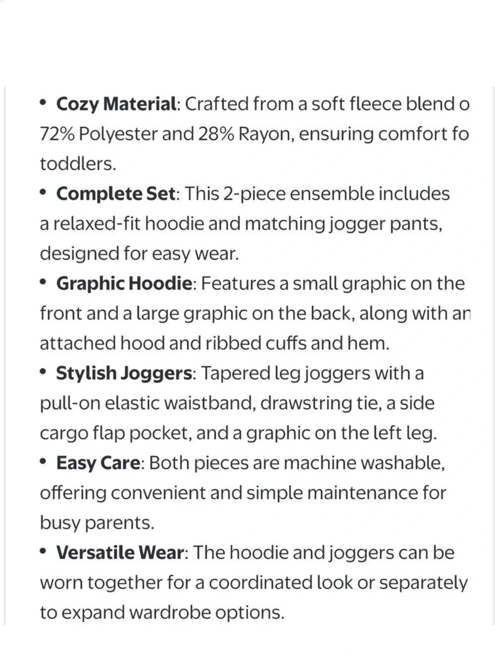 Bluey Toddler Boys' Front Back Graphic Hoodie and Cargo Jogger Pants Set, 2-Piec